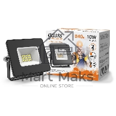 Прожектор светодиодный Gauss LED 10W 670lm IP65 3000К черный 613527110 Gauss