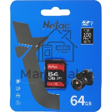 Флеш карта SDHC 64Gb Netac Class 10 UHS-I U1 P600 NT02P600STN-064G-R