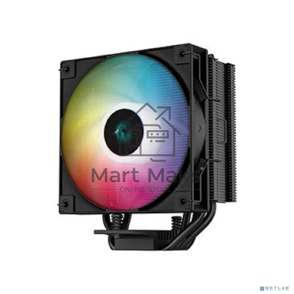 Кулер для процессора DEEPCOOL AG400 BK ARGB черный, 120 мм, алюминий/медь, 2000 об/мин, 31.6 дБ, 4 pin, 220 Вт, 150 мм