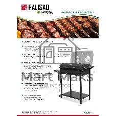 Мангал Palisad Camping на колесах с крышкой-барбекю, 662х390х920, сталь 2 мм, термометр, кочерга
