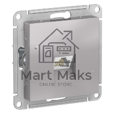Механизм розетки компьютерной AtlasDesign RJ45 алюм. SchE ATN000383