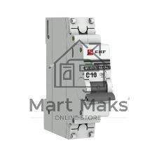 Выключатель автоматический EKF mcb4763-1-10C-pro 1P 10А (C) 4,5kA ВА 47-63 EKF PROxima