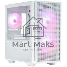 Компьютерный корпус Deepcool CH360 WH без БП, боковое окно (закаленное стекло), 2x140мм ARGb LED вентилятор спереди и 1x120мм ARGb LED вентилятор сзади, белый, mATX