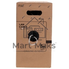 Кабель витая пара Rexant U/UTP, CAT 5e, PVC, 4PR, 24AWG, INDOOR, SOLID, серый, 305м