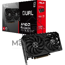 Видеокарта Asus PCI-E 5.0 DUAL-RX9060XT-16G AMD Radeon RX 9060XT 16Gb 128bit GDDR6 2550/20000 HDMIx1 DPx2 HDCP Ret