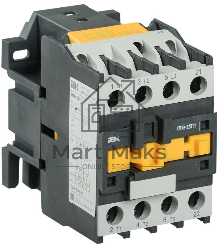 Контактор КМИе-22510 25А 400В/АС3 1НО ИЭК KKME21-025-400-10