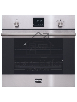 Встраиваемая газовая духовка Korting OGG 771 CFX / 59.7 х 59.6 x 56.5, газовый гриль, конвекция, дисплей Cold White с сенсорным управлением, газ-контроль, электроподжиг, телескопические направляющие на 1 уровне, нержавеющая сталь