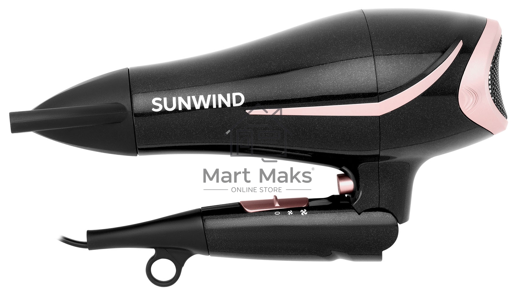 Фен SunWind SUHD 550 2200Вт черный/розовое золото