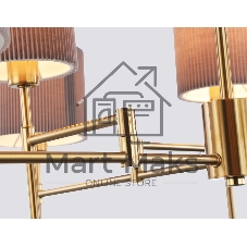 Люстра Ambrella light LH72383/8 BS/GR латунь/серый E14*8 max 40W D810*705