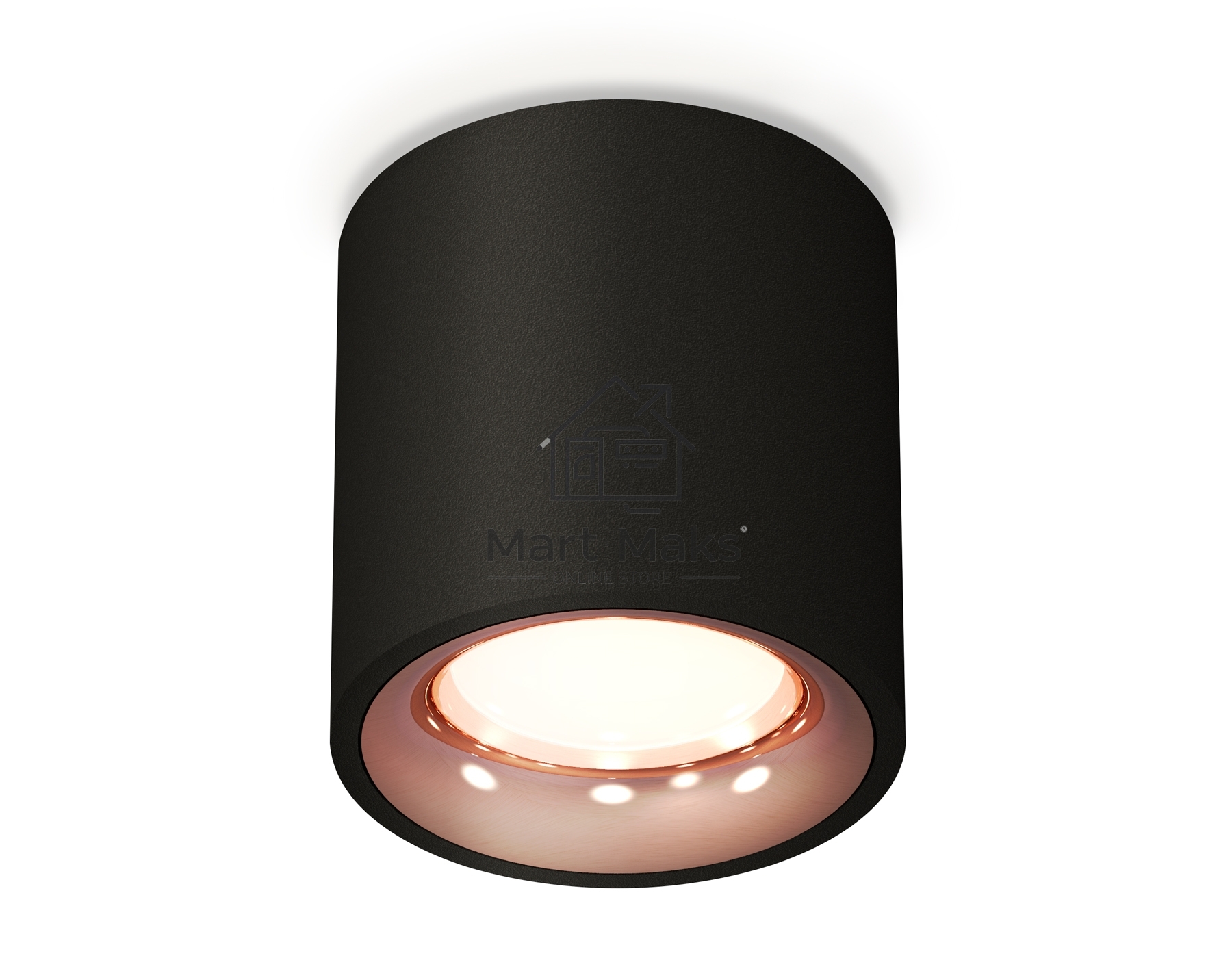 Светильник Ambrella Light XS7532025 SBK/PPG черный песок/золото розовое полированное MR16 GU5.3 (C7532, N7015)