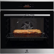 Духовой шкаф электрический Electrolux LOE8F38X с конвекцией, объем 72 л, 17 режимов, очистка каталитическая, 3 стекла в дверце, направляющие проволочные + телескопические (1 уровень),нержавеющая сталь