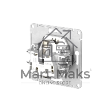 Розетка AtlasDesign 16А с заземл. быстрозажим. клем. механизм карбон SE ATN001043S