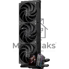 Система охлаждения Water Cooling System PCCooler DS360 Display BK (310W, 360мм, LED, Black, ARGb Pump/Fans: 3x120мм, 90.56CFM, 39.8dBA, 2500RPM/Pump height 65мм, 15dBA, 2600RPM, Rad thickness 27мм/S: 1851, 1700, 1200, 115X, AM5, AM4)