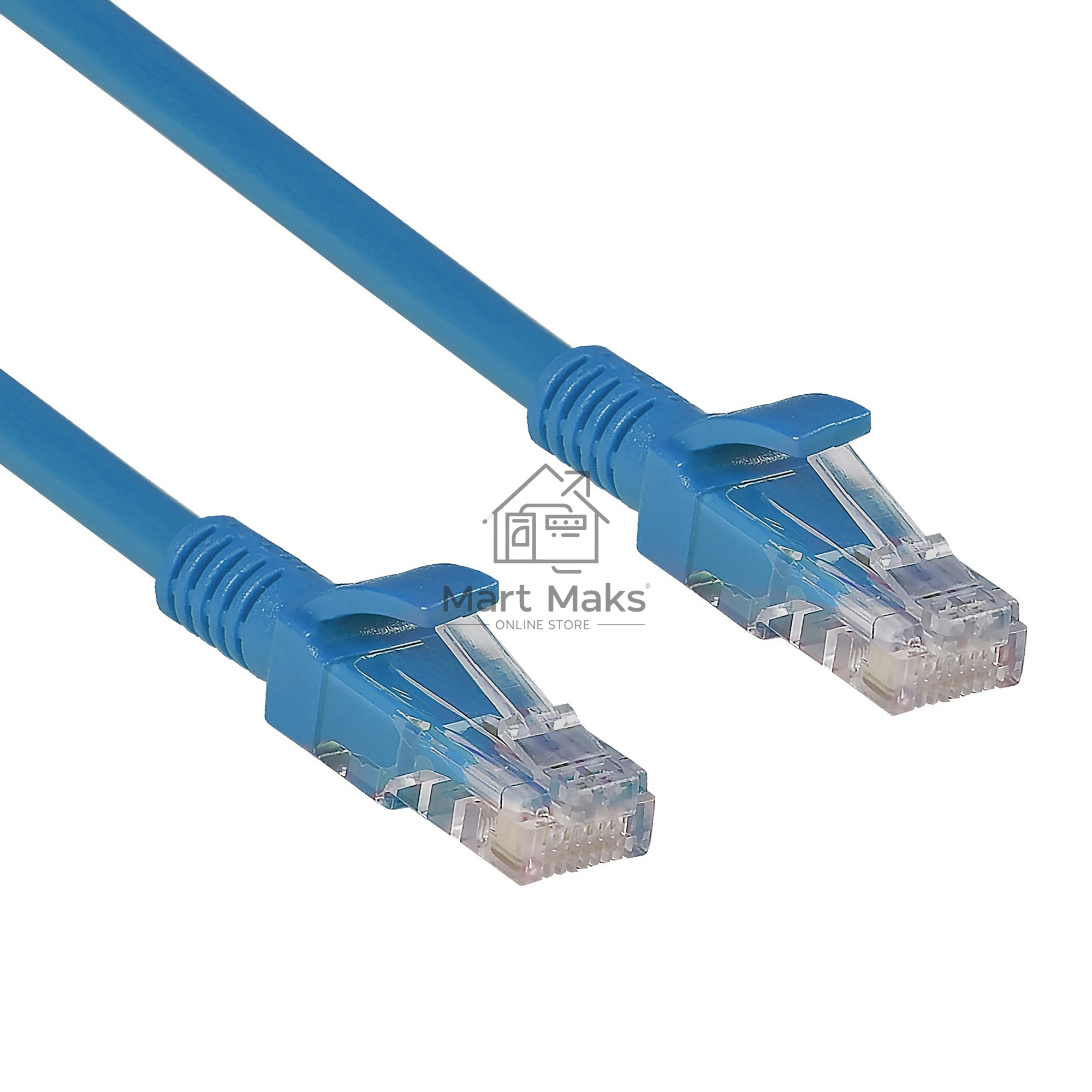 Патч-корд ExeGate UTP-RJ45-RJ45-C6-0,5M-BL, UTP, cat.6, 0,5м, синий