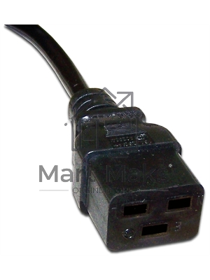 Шнур питания Lanmaster C19-C20, 3х1.5, 220В, 16А, черный, 5 метров