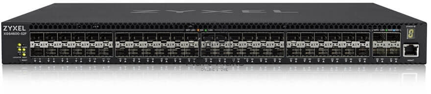 Коммутатор ZYXELXGS4600-52F AC L3 Managed Switch, 48 port Gig SFP, 4 dual pers. and 4x 10G SFP+, stackable, dual PSU AC