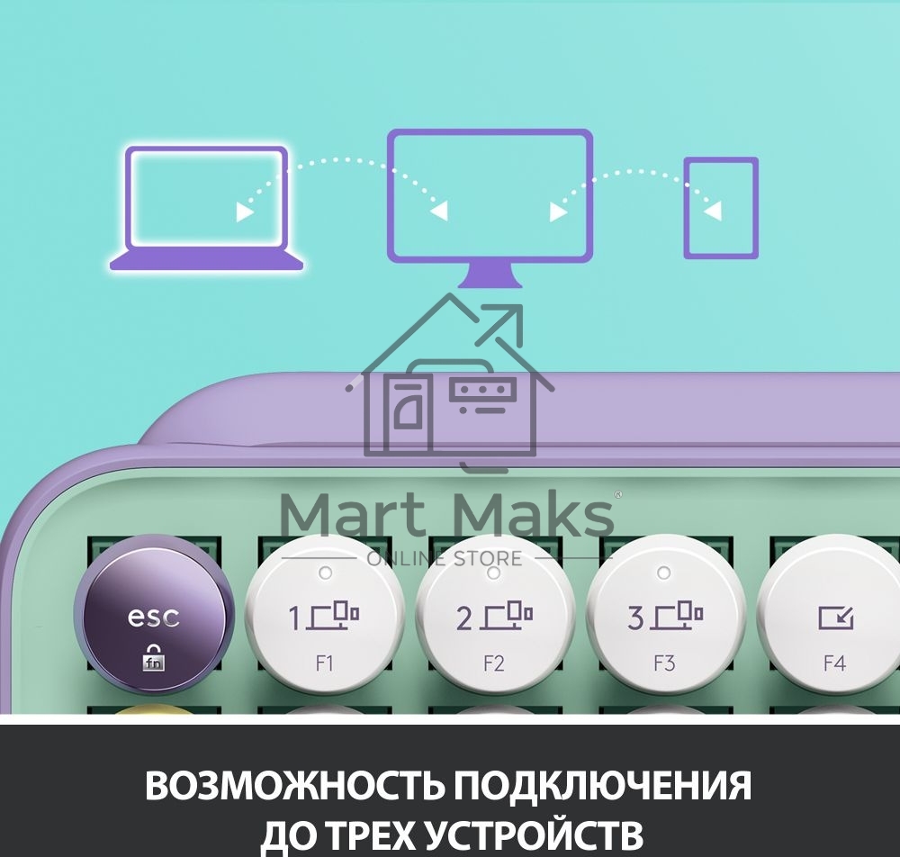 Клавиатура Logitech Keyboard POP KEYS DAYDREAM_MINT