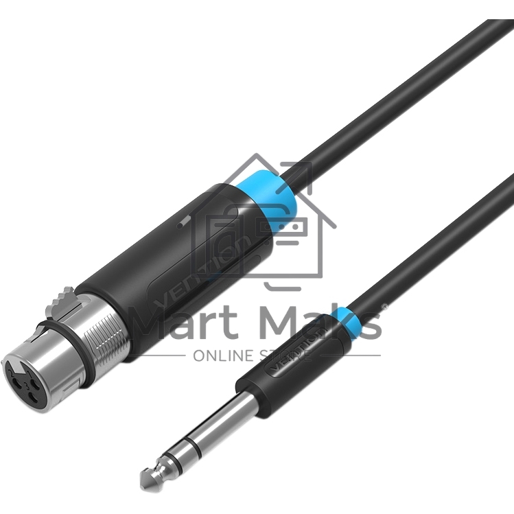 Кабель Vention аудио Jack 6.5 M/XLR F - 3м