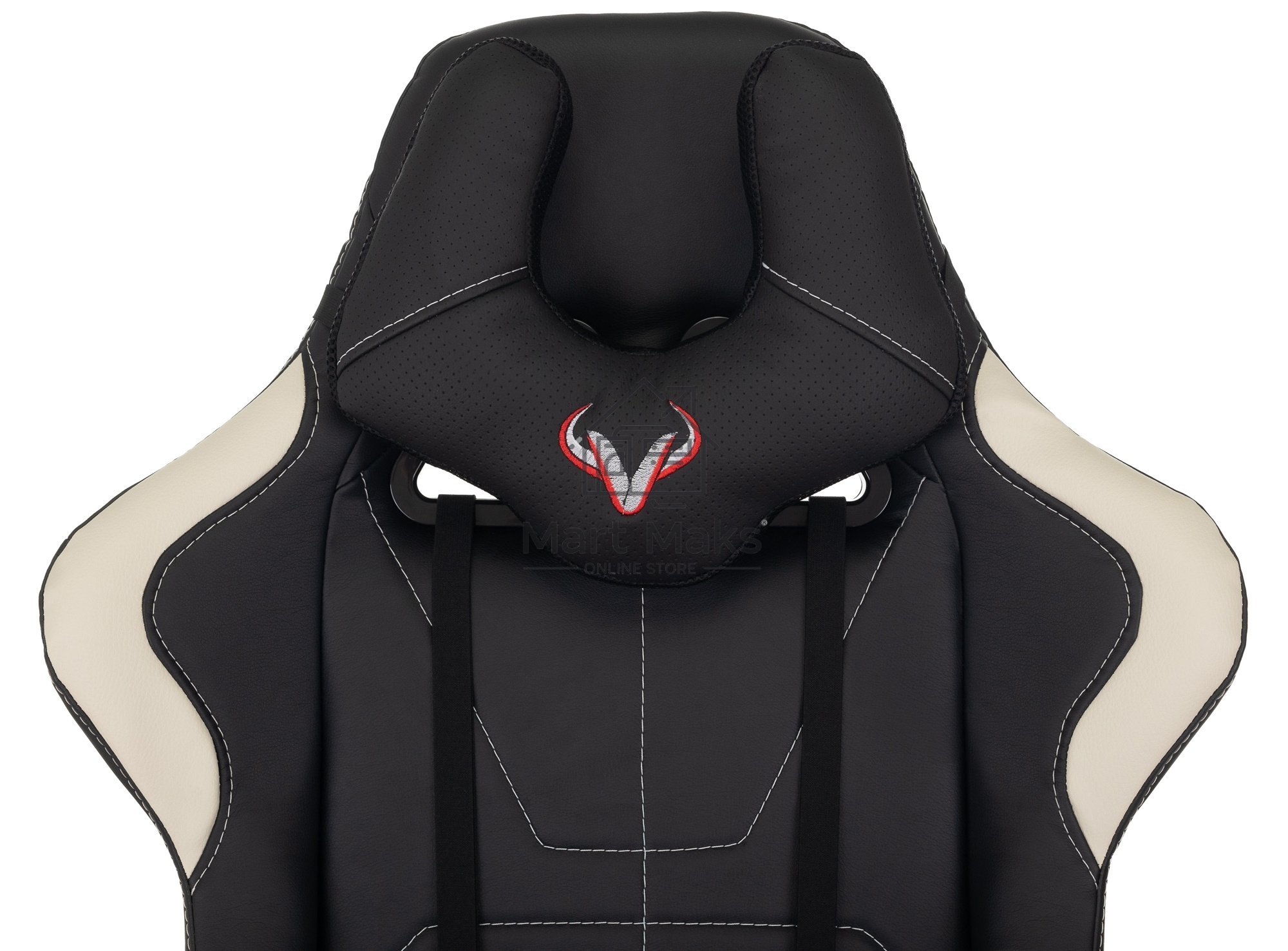 Кресло игровое Бюрократ VIKING 5 AERO WHITE черный/белый искусственная кожа