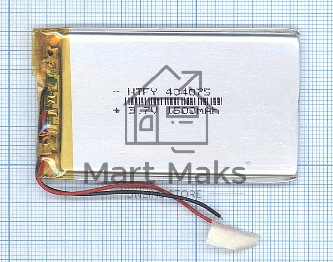 Аккумулятор Li-Pol (батарея) 4*40*75мм 2pin 3.7V/1500mAh