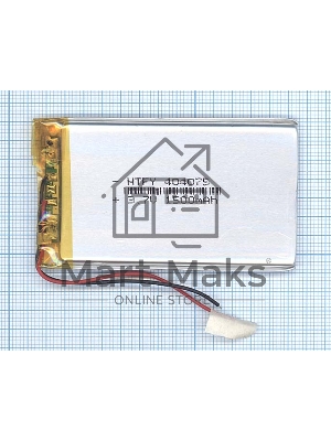 Аккумулятор Li-Pol (батарея) 4x40x75мм 2pin 3.7V/1500mAh