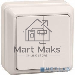 Выключатель Iek EVO20-K33-10-DC ВС20-2-0-ОКм 2кл 10А откр.уст. ОКТАВА (кремовый)
