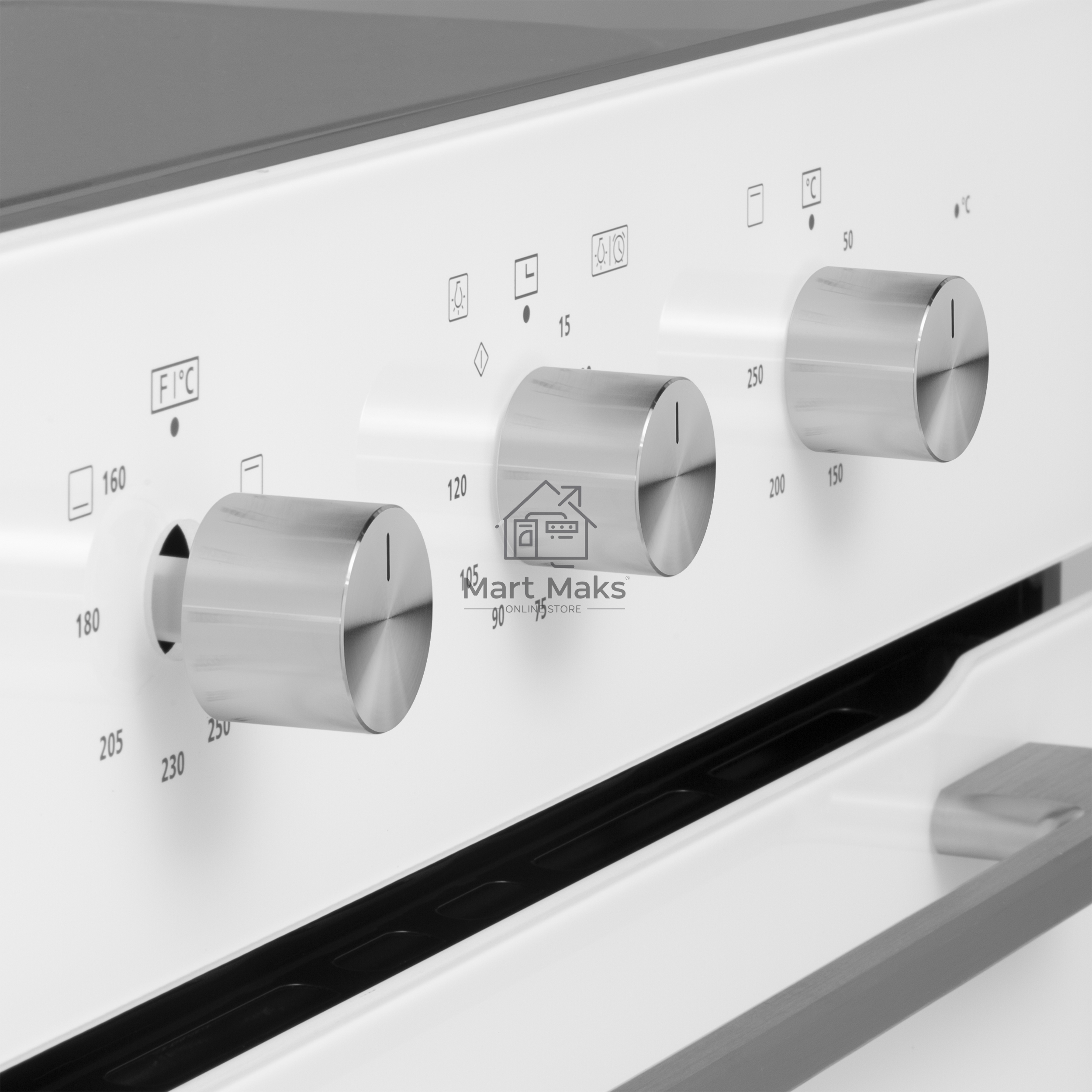 Шкаф духовой газовый с электрическим грилем Maunfeld MOGS703W, встраиваемый