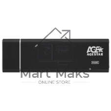 Внешний корпус AgeStar USB 3.1 Type-C M.2 NVME (M-key) AgeStar 31UBNV5C черный, алюминий, черный