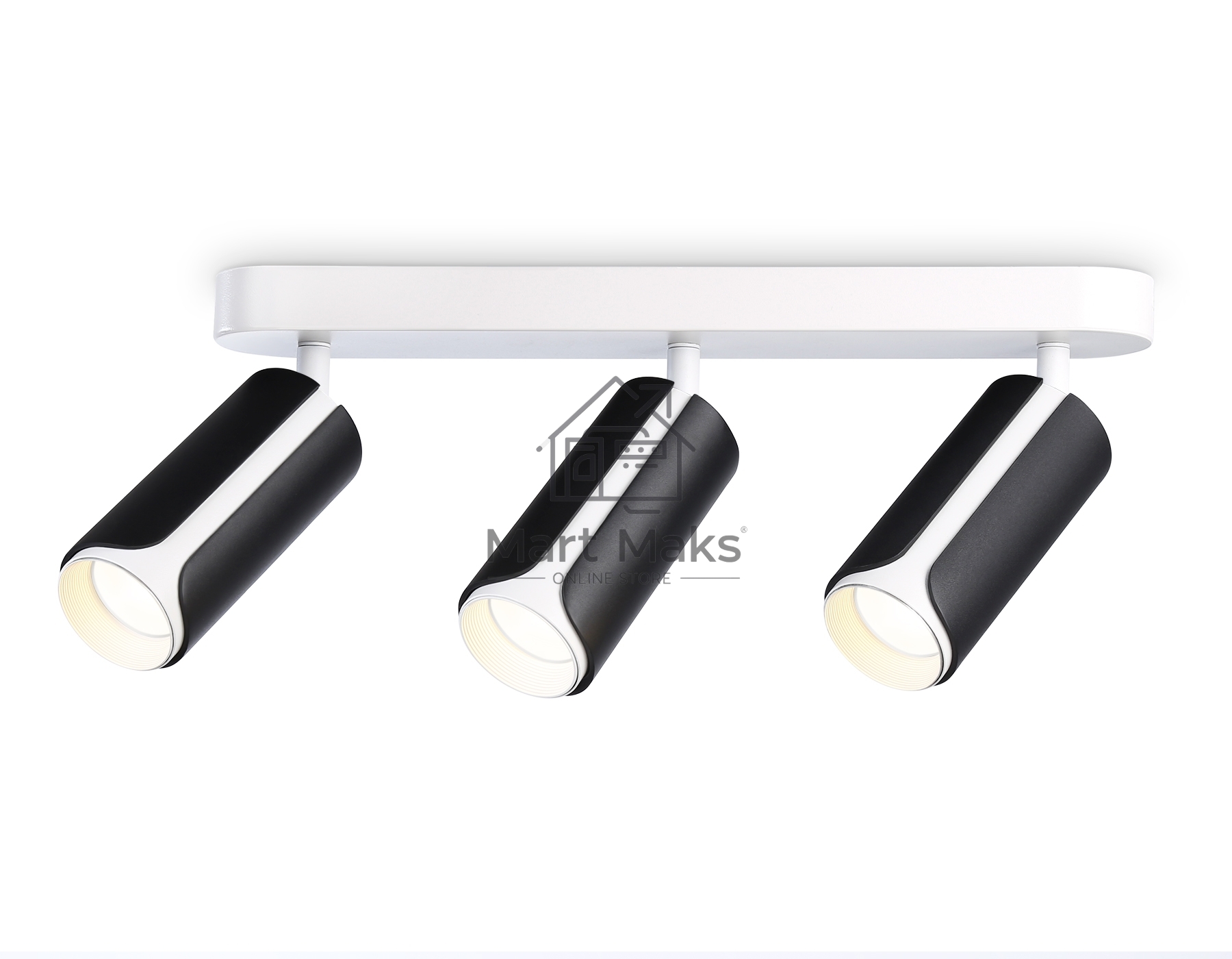 Светильник Ambrella light TN51605/3 BK/WH черный/белый GU10/3 380*60*195