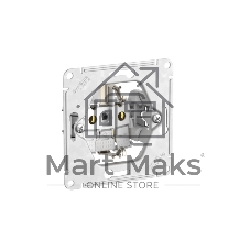Розетка AtlasDesign 16А с заземл. быстрозажим. клем. механизм карбон SE ATN001043S