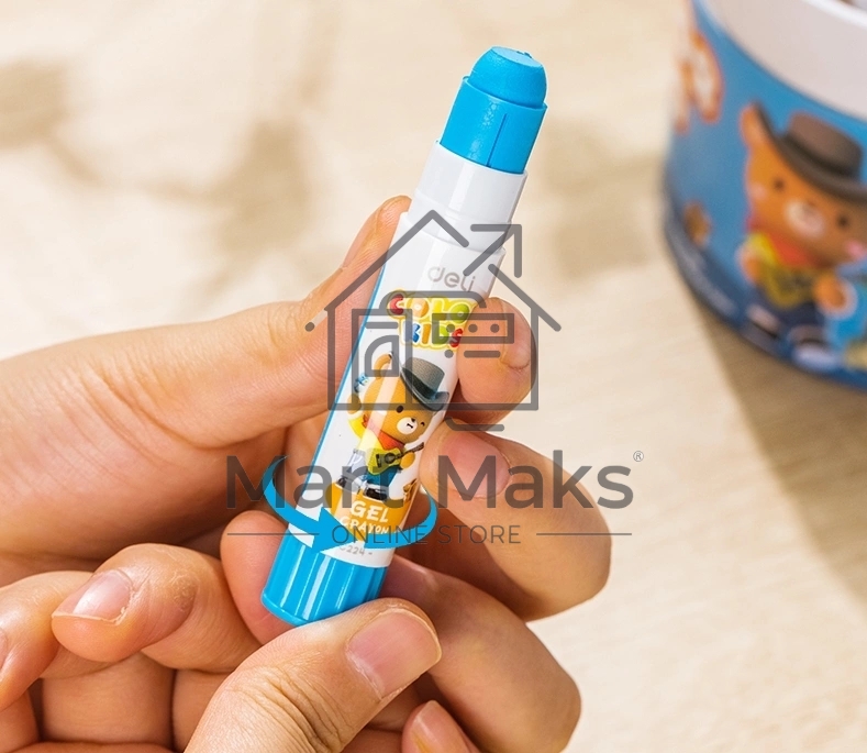 Гелевые мелки Deli EC224-12 Color Kids, круглые, 12 цветов (12шт) длина 80мм, диаметр 15мм