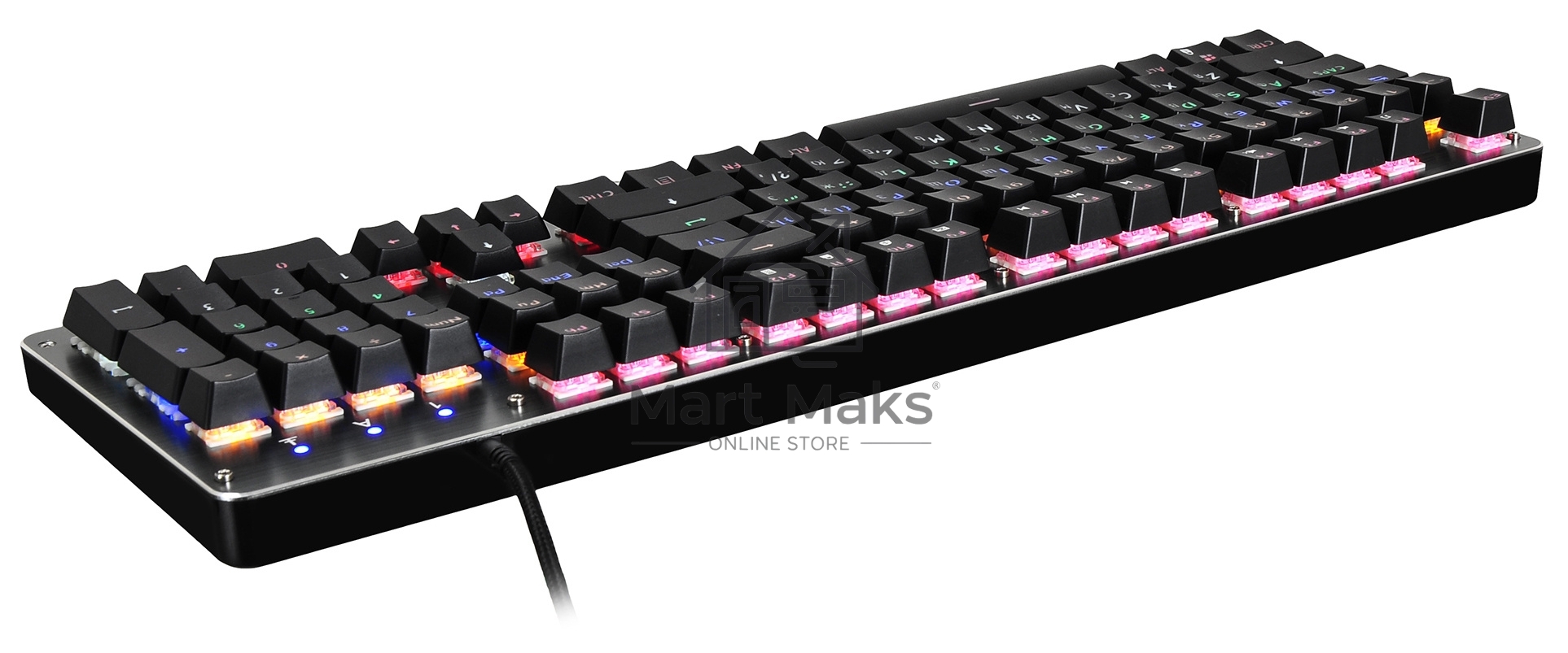 Клавиатура Oklick 970G DARK KNIGHT механическая черный USB Gamer LED