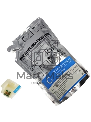 Картридж струйный Cactus CS-EPT7412 (T7412) голубой (1100 мл) для Epson SureColor SC-F6000/6200/7000