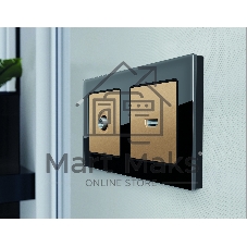 Комплект механизма розетки HDMI 2.0 ALFA Шампань 40V/500mA 2.0GHz 5-18Gbit/s QUANT (AP6140, VM222) MA614010