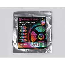 Светодиодная лента Ambrella light GS2302 5050 60Led/ 14.4W m/ 12V IP65 RGB/ 5000*10*2.87mm (4 конт.)