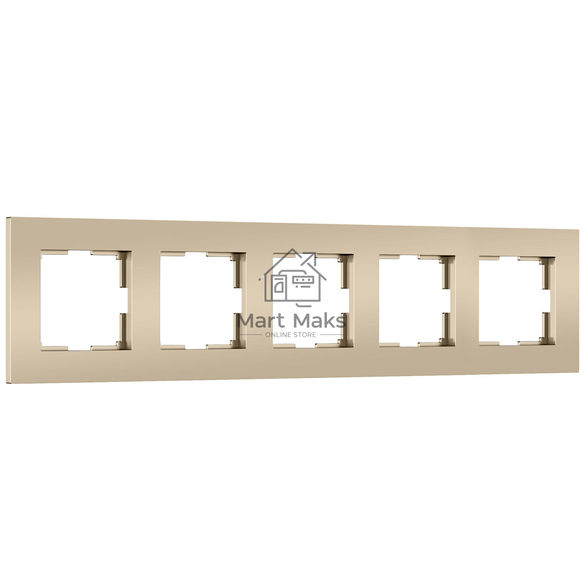 Рамка на 5 постов Slab (шампань софт) W0052911