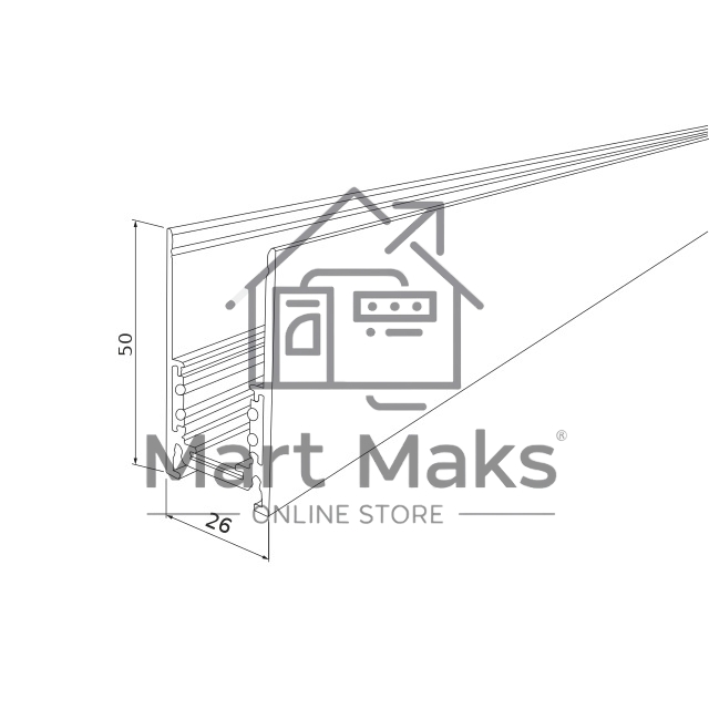 Slim Magnetic Шинопровод накладной (черный) (2 м) 85084/00