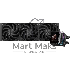 Система охлаждения Water Cooling System PCCooler DS360 Display BK (310W, 360мм, LED, Black, ARGb Pump/Fans: 3x120мм, 90.56CFM, 39.8dBA, 2500RPM/Pump height 65мм, 15dBA, 2600RPM, Rad thickness 27мм/S: 1851, 1700, 1200, 115X, AM5, AM4)