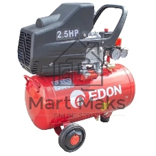 Компрессор поршневой Edon OAC-25/1600 масляный 198л/мин 25л 1600Вт красный