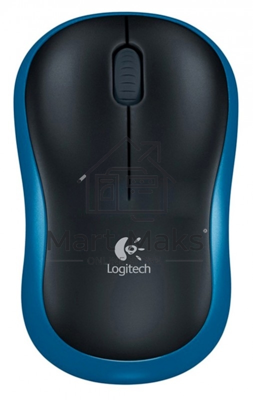 Мышь беспроводная Logitech M185 синий, 1000 dpi, радиоканал, USB, кнопки - 3