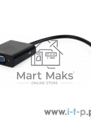 Переходник miniDisplayPort - VGA, Cablexpert A-mDPM-VGAF-02, 20M/15F, длина 15см, черный, пакет