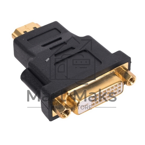 Переходник Gembird Переходник HDMI-DVI 19M/25F, золотые разъемы, пакет(A-HDMI-DVI-3)