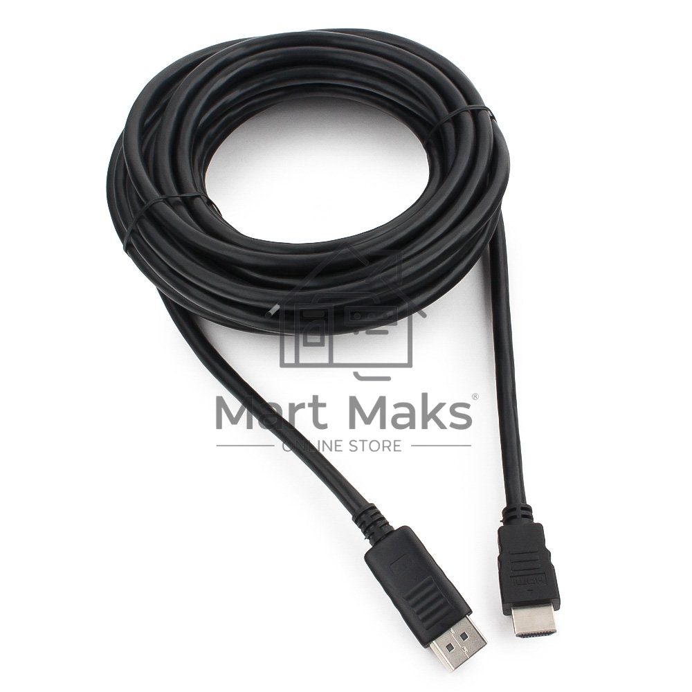 Кабель Cablexpert DisplayPort->HDMI, 7.5м, 20M/19M, черный, экран, пакет 