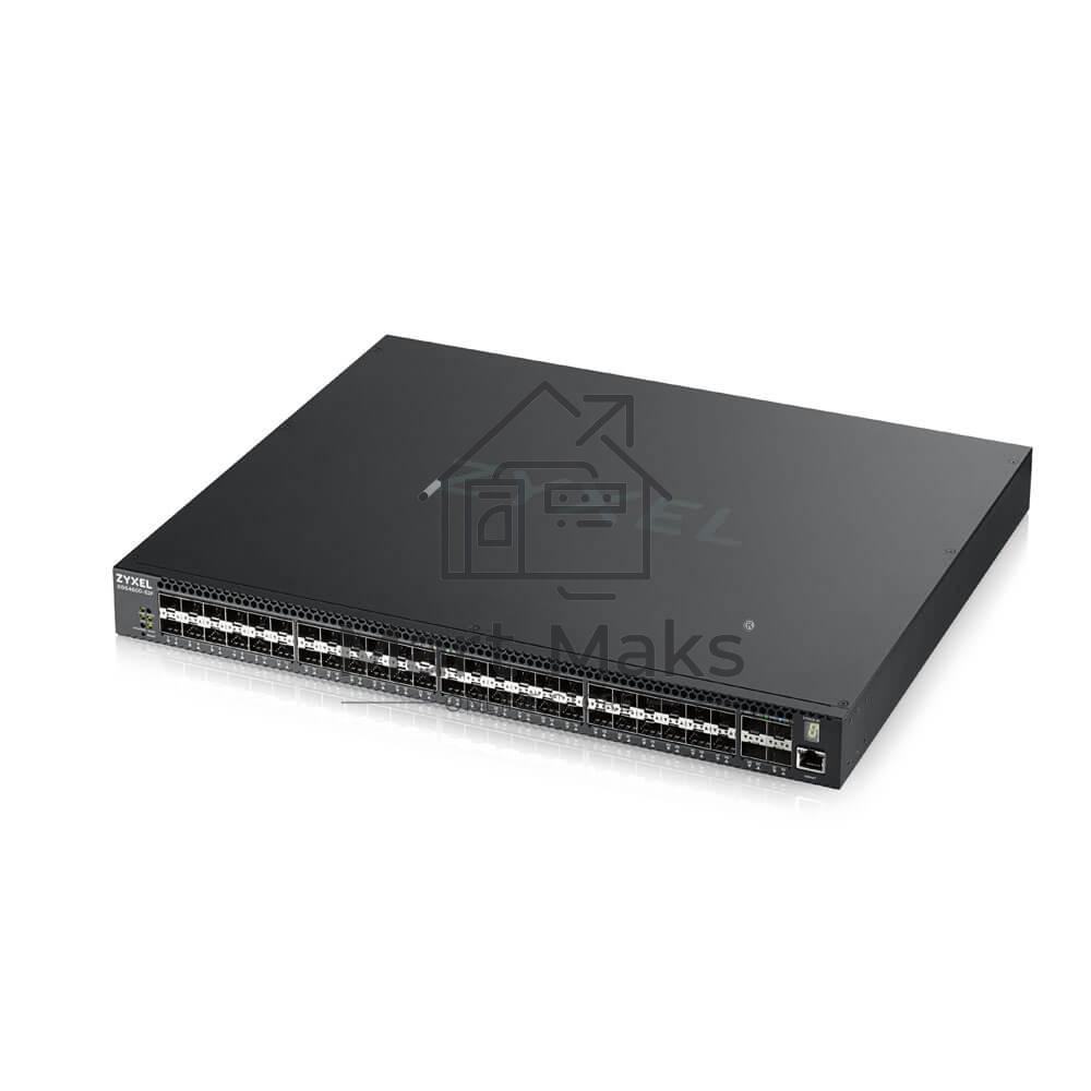 Коммутатор ZYXELXGS4600-52F AC L3 Managed Switch, 48 port Gig SFP, 4 dual pers. and 4x 10G SFP+, stackable, dual PSU AC