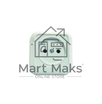 Розетка 1-м ОП 16А IP20 без заземл. квадратная бел. Makel 45102
