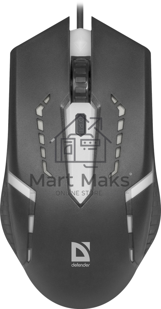 Мышь проводная Defender Hit MB-601 черный, 1200 dpi, USB, кнопки - 4