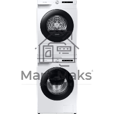 Сушильная машина Samsung DV90T5240AW/LP белый, 9 кг, сушка - тепловой насос, программ - 14, 60 x 85 x 65 см