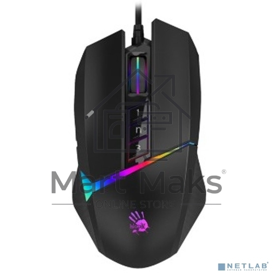 Мышь проводная A4Tech Bloody W60 Max черный, 10000 dpi, USB, кнопки - 10