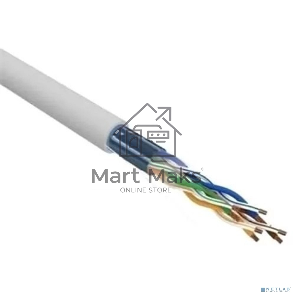 Кабель витая пара F/UTP, CAT 5e, PVC, 4х2х0,52 мм, 24AWG, INDOOR, SOLID, серый, 305 м Rexant PRO