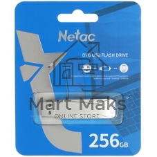 Флешка USB Netac U782C, 256Gb, USB 3.0, серебристый